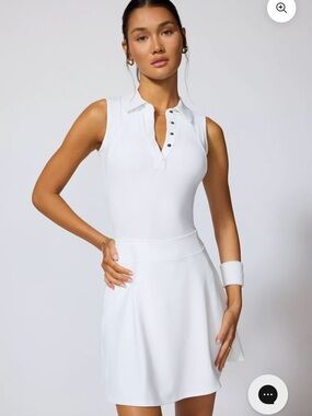MPG Vital White Sleeveless Tennis Mini‎ Dress